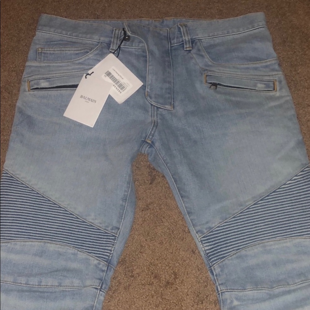 Balmain Biker Jeans Size 33 Brand New/ Tags 💯